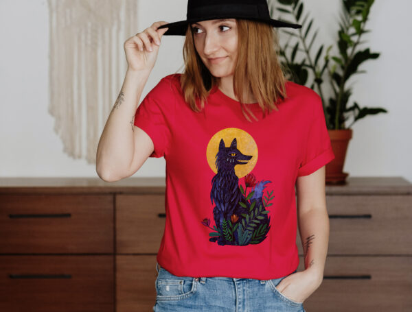 Full Moon Wolf T-Shirt - Image 5