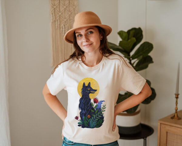 Full Moon Wolf T-Shirt - Image 6