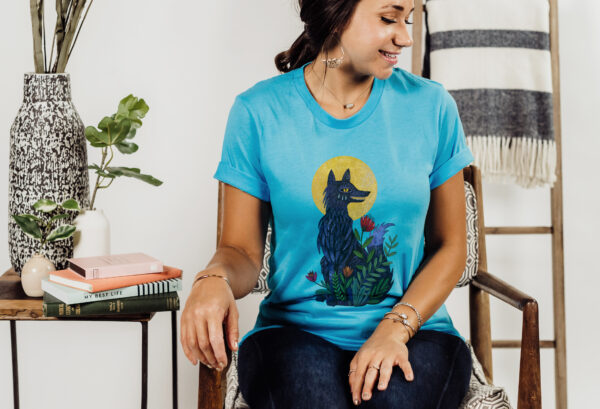 Full Moon Wolf T-Shirt - Image 8