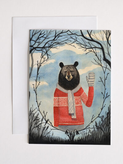 Bear Waving Card