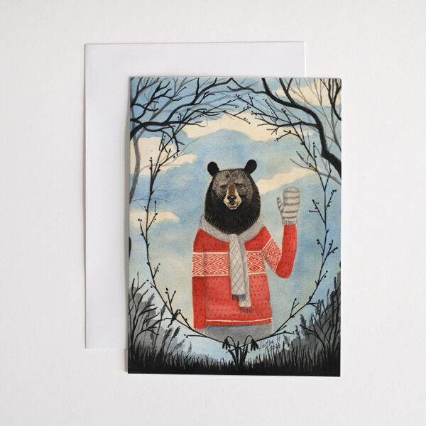 Bear Waving Card